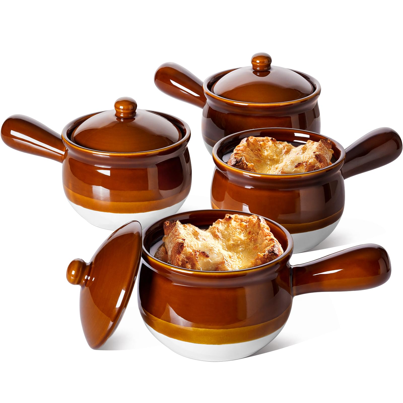 Amazon.com | LE TAUCI French Onion Soup Bowls, 16 Ounce Ceramic