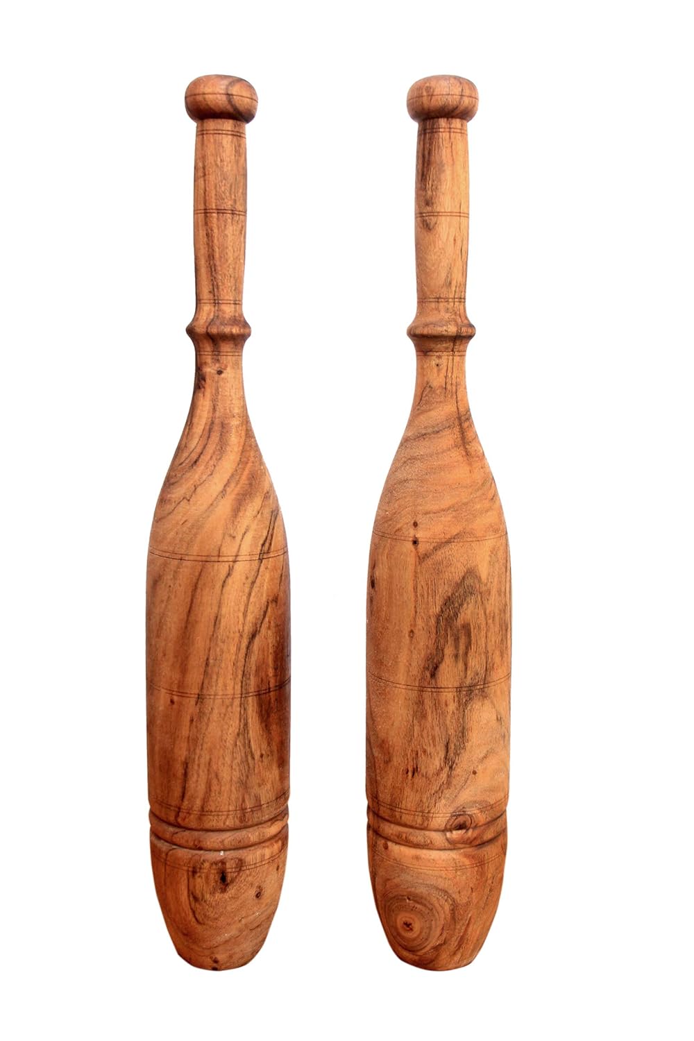 Buy YogMaya Akhada Accessories Mudgal Indian Club 4 Kg Wooden (Set of 2