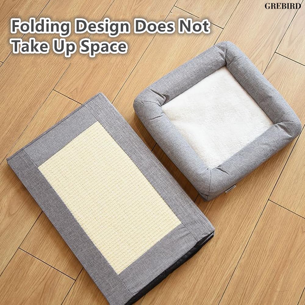 بيت قطط كبير مع سجادات، سرير قطط قابل للطي مع وسادة خدش وكهف مخفي، كهف مكعب للقطط قابل للطي، شقق برج القطط، بيت نشاط للقطط وسرير الحيوانات الاليفة المغطى، مركز لعب مقعد للقطط