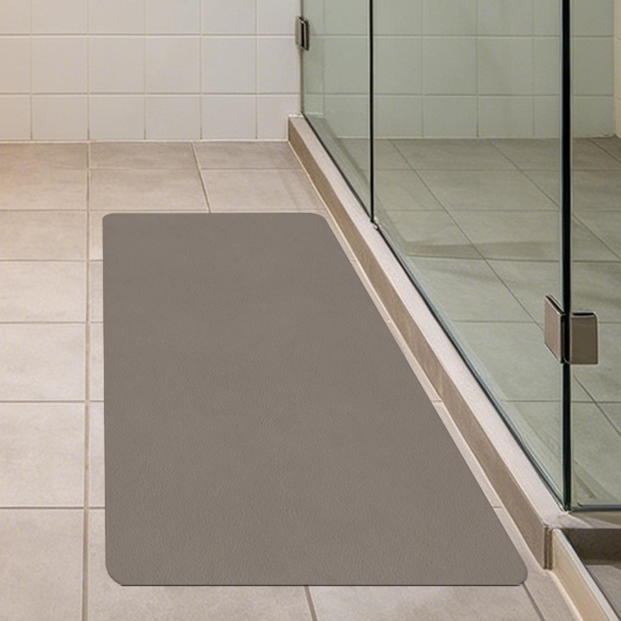 Alfombrilla Diatomita 50 x 115 cm Super Absorbente Alfombrilla de Ducha de Secado Rápido Higiénico y Funcional para Bañera, Ducha, Cuarto de Baño y Cocina, marrón