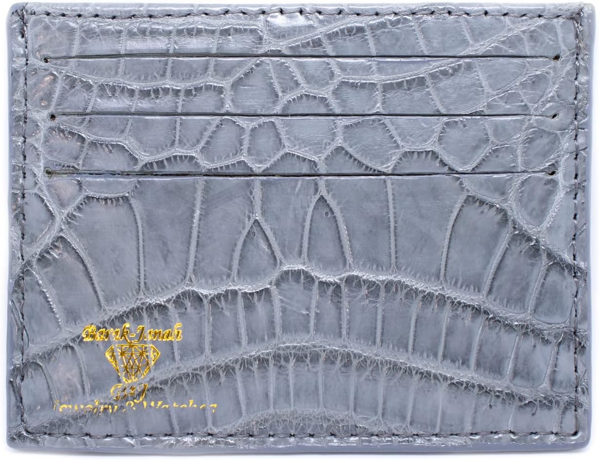 Real Alligator Crocodile Handmade Card Holders Wallet For Men And Women (Turquoise)
