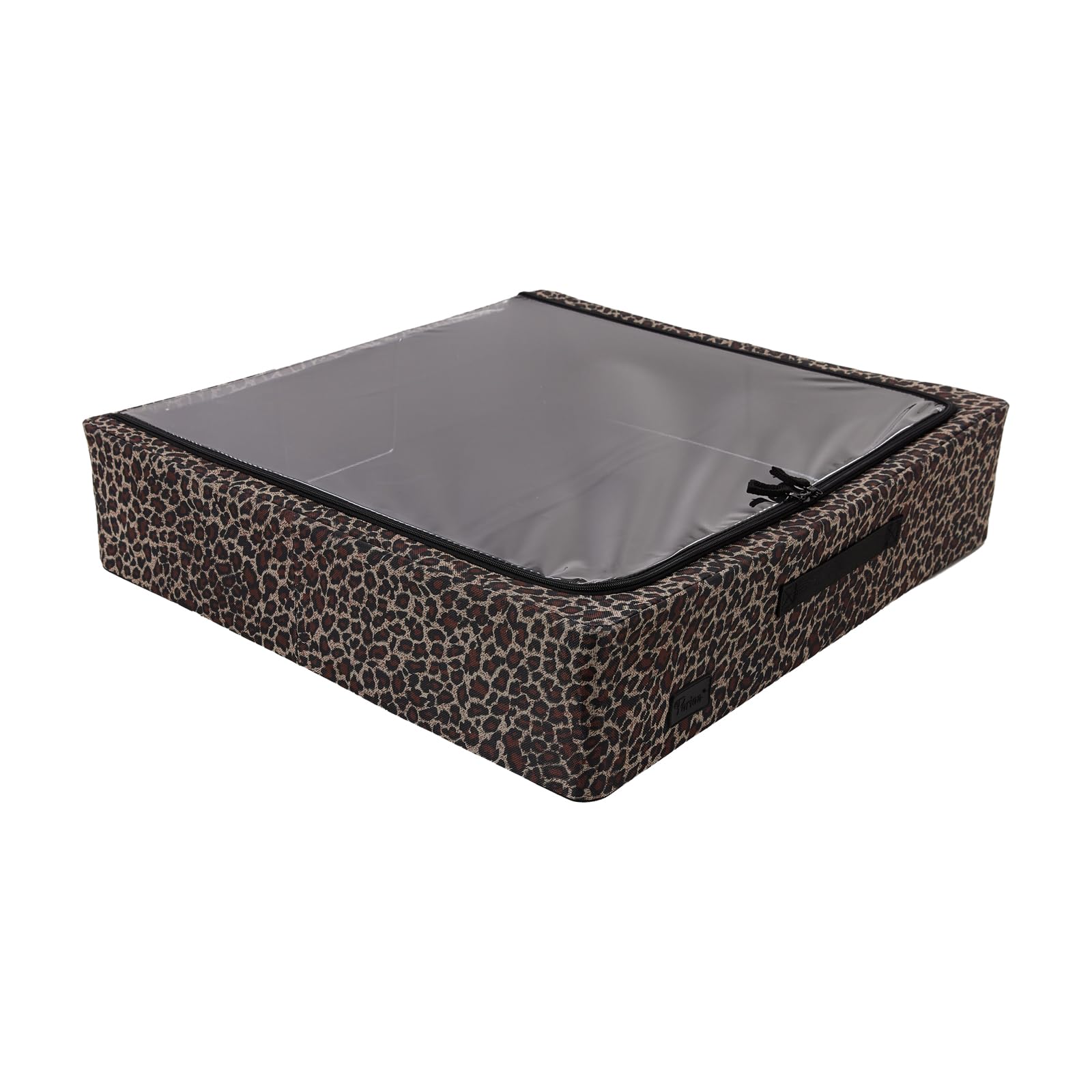 Periea Gold Leopard 'Casey' Underbed Storage Boxes With Lids - Foldable, Stackable, And Space-Saving Organiser To Keep Your Space Tidy And Clutter-Free - Large