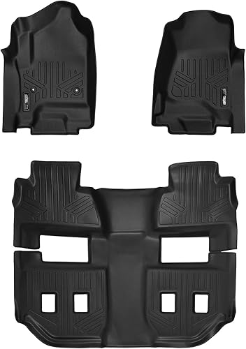 SMARTLINER Juego de alfombrillas de 3 filas compatibles con Chevrolet Suburban 2015-2020