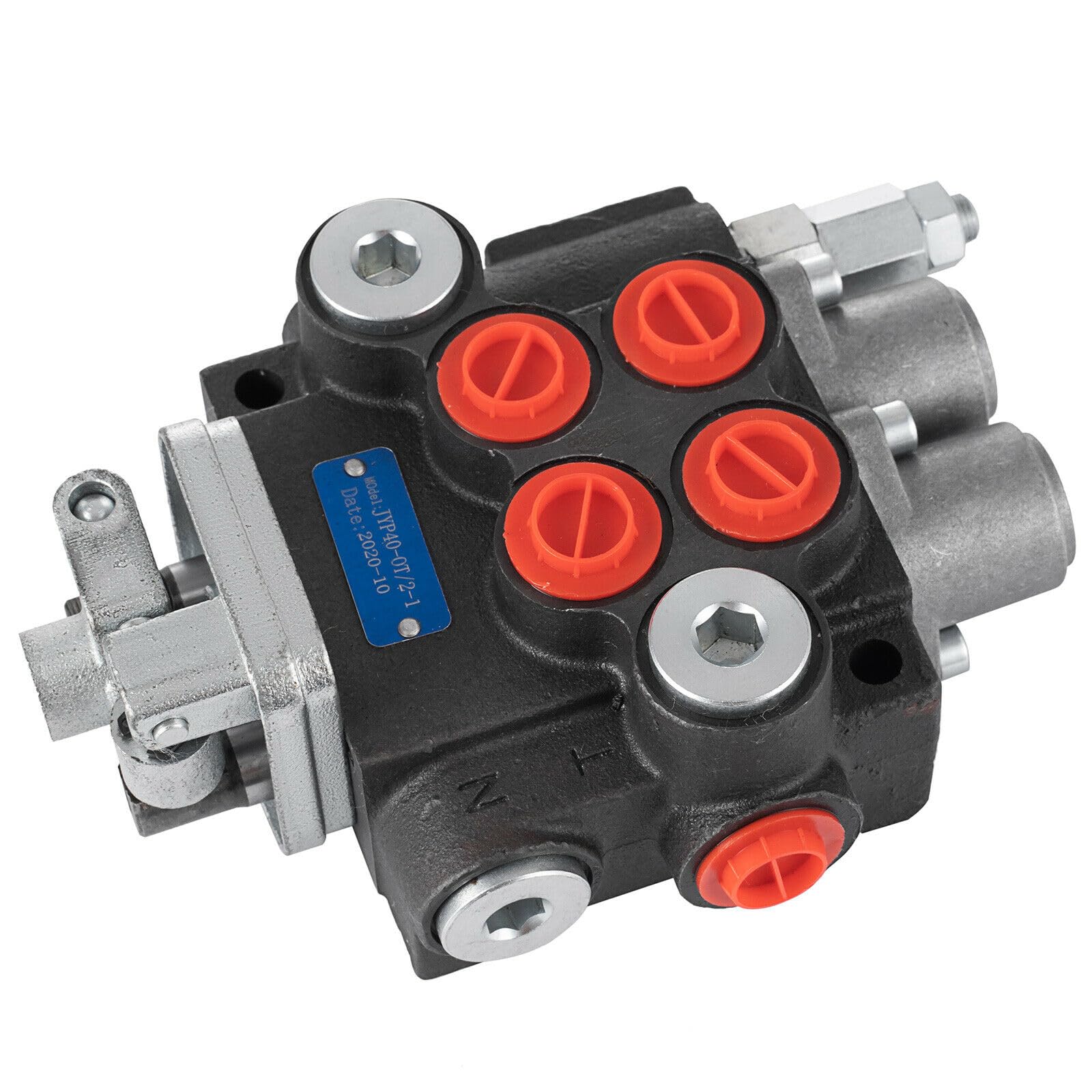 Valve de Contrôle Directionnelle Hydraulique Valve de commande directionnelle hydraulique à 2 bobines, cylindre à Double effet, distributeur de moteur de bobine, chargeur de tracteur actionné par mono