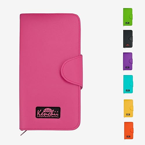 Kenchii Estuche para tijeras y tijeras con capacidad para 5 tijeras de belleza o aseo (KEL5Z-PINK)