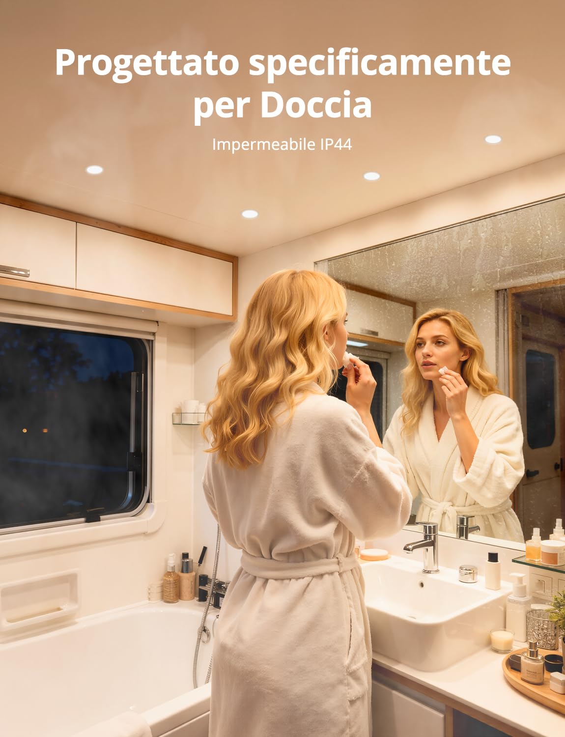 Faretti Led 12V Incasso Camper, 4W Faretto Cappa Cucina Foro 55mm 58mm 60mm, IP44 Impermeabile Spot Mobili Bagno, Illuminazione per Barca Campervan, Bianco Caldo Bianco Neutro Bianco Freddo, 6 Pezzi