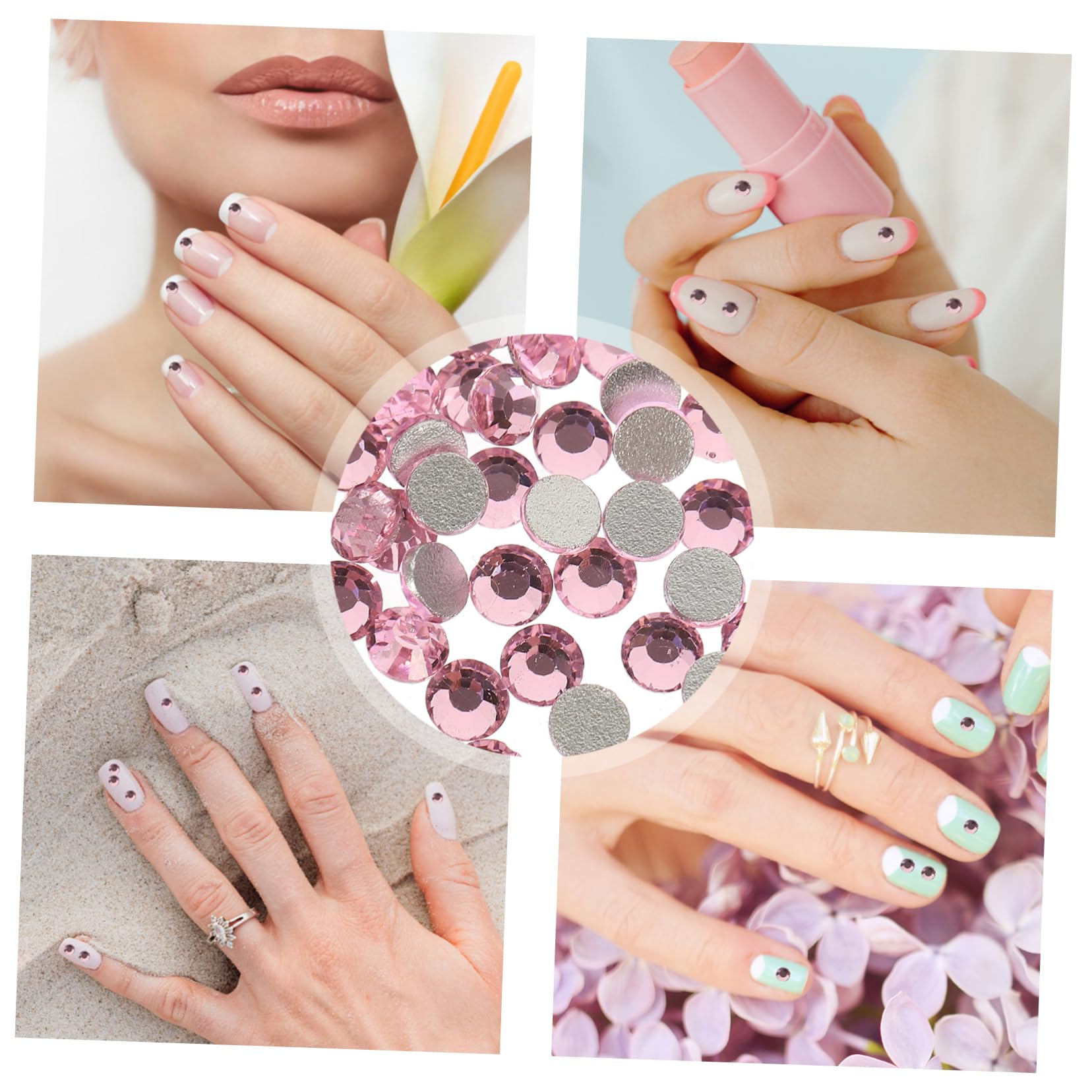 FOMIYES 4 Pezzi 1 Set Di Decorazioni Per Nail Art Con Strass A Fondo Piatto Gioielli Per Unghie Kit Per Realizzare Perline Per Unghie