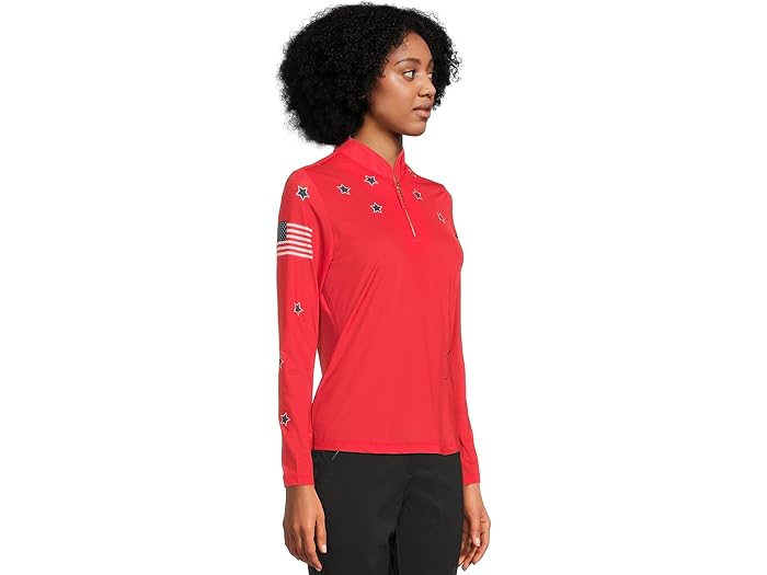 Sunsense Luminous Print Long Sleeve 1/4 Zip Sun Protection Top - Image 3