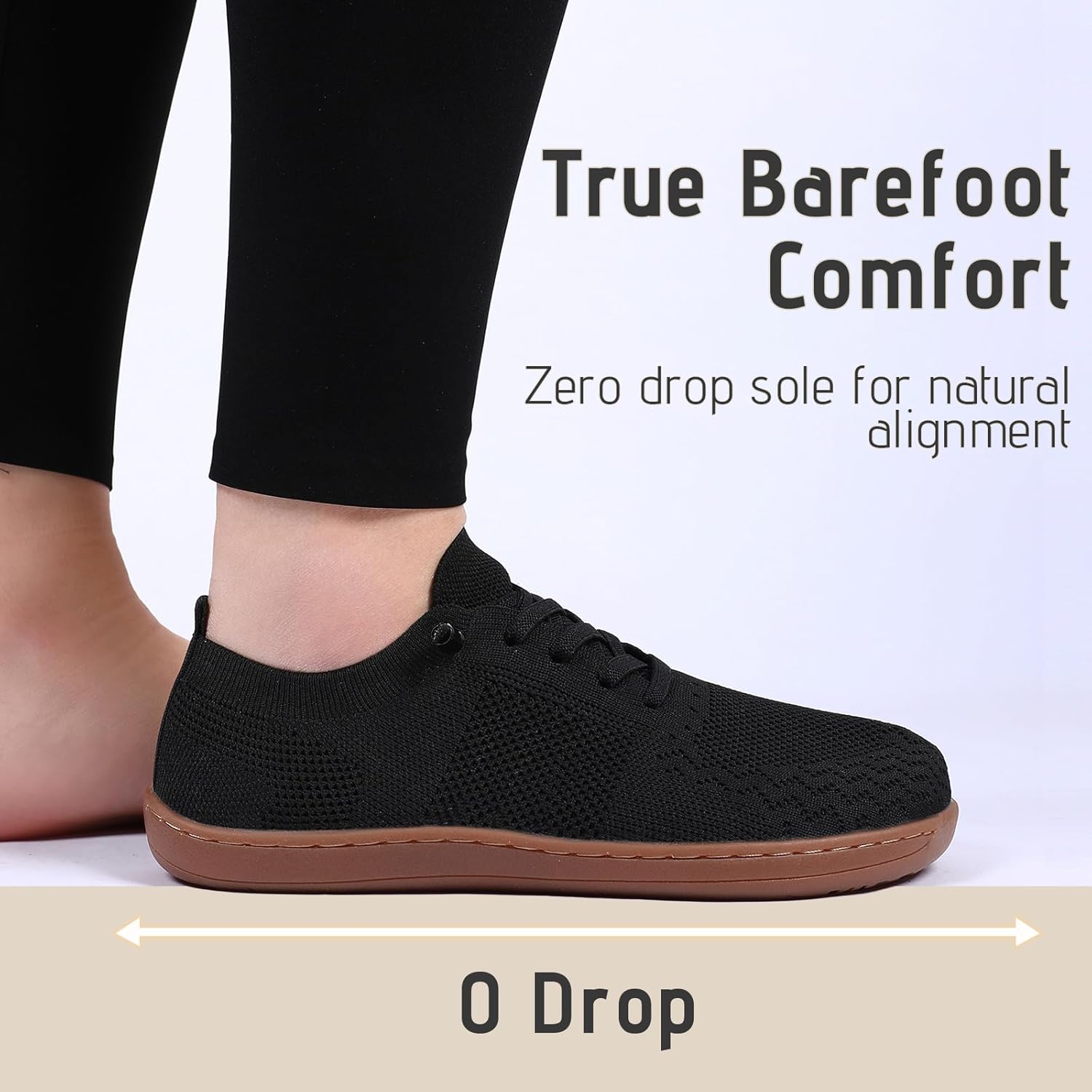 Barefoot Shoes Women Wide Slip-On Barefoot Running Tennis Walking Sneakers Minimalist Breathable Shoes Zero Drop Sole for Workout Gym Travel - Image 4