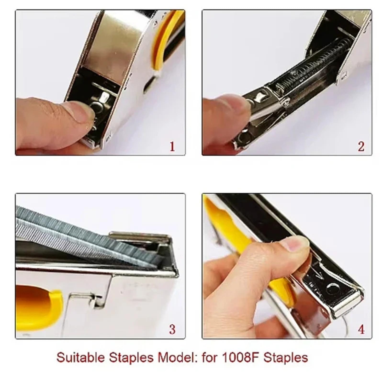 Graffettatrice Per Legno Graffatrice manuale in metallo Tappezzeria | Design salva-manodopera for la riparazione di punti metallici in pelle, tela, mobili in legno, for tappeti(Silver 3pcs)