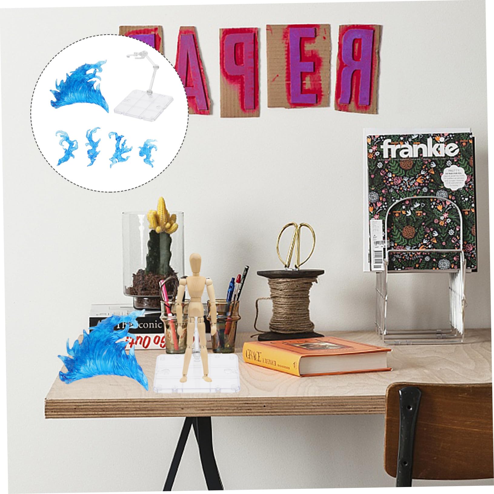 iplusmile Soporte Transparente para Figuras de Acción con Efecto Azul Base para Exhibición y Montaje de Muñecas Soporte Resistente para Figuras Coleccionables