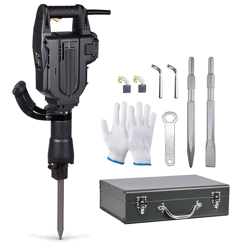 電動ハツリキ Amazon | 電動 はつり機 コンクリートハンマー 打撃数1900bpm