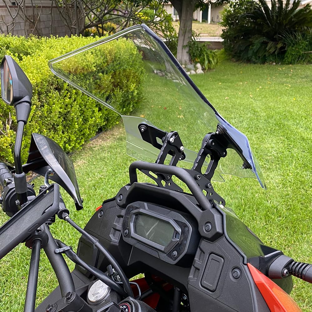 Xitomer Adjuster Windshield Risers Fit for KLR 650 KLR650 2022-2025 Motorcycle Accessories Windshield Bracket Adjuster Windscreen Risers