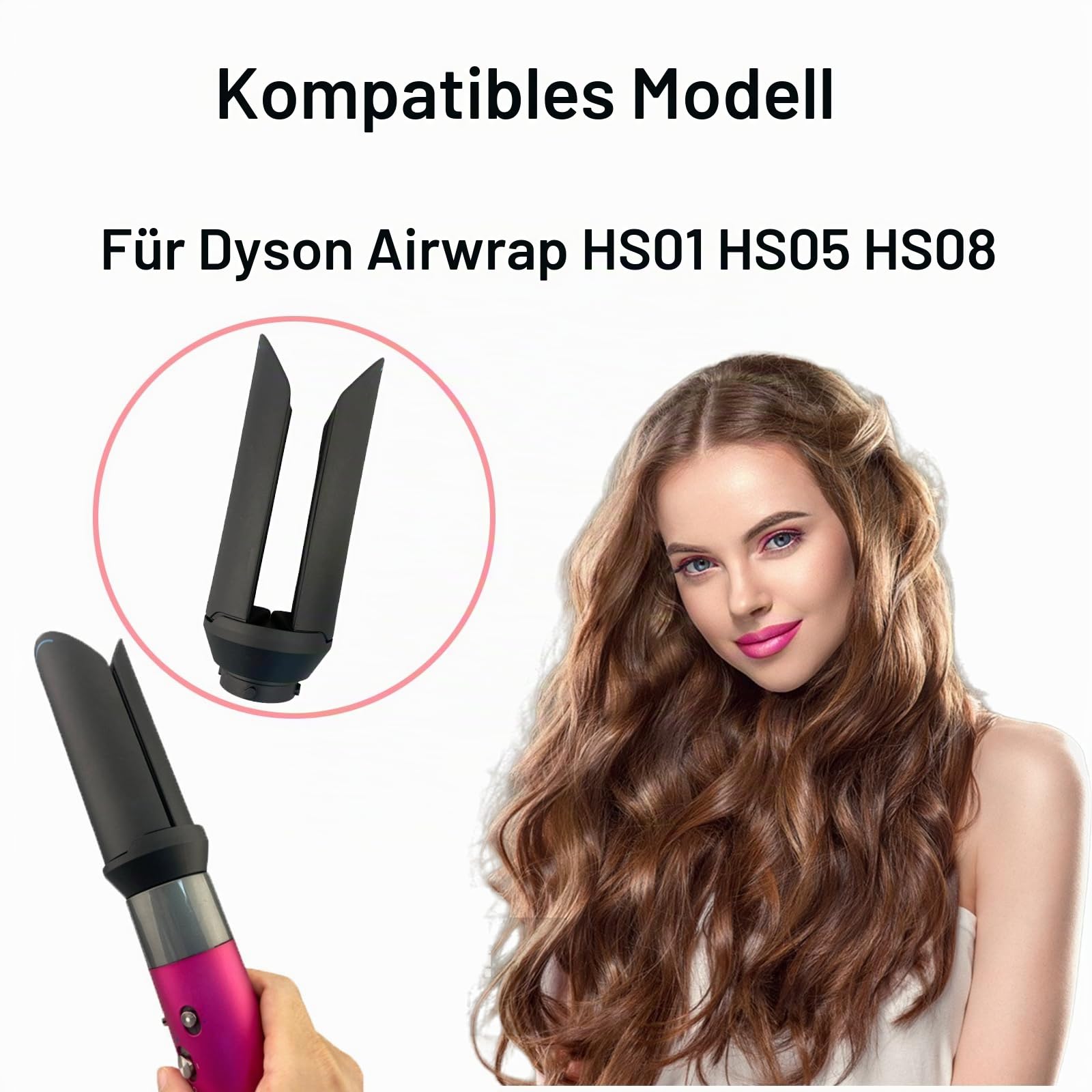 Verbesserter Haarglätteraufsatz für Dyson Airwrap HS01 HS05 HS08, Pre-Styling-Föhnbürste für lockiges Haar, Aufsatzteile für Haarstylinggeräte