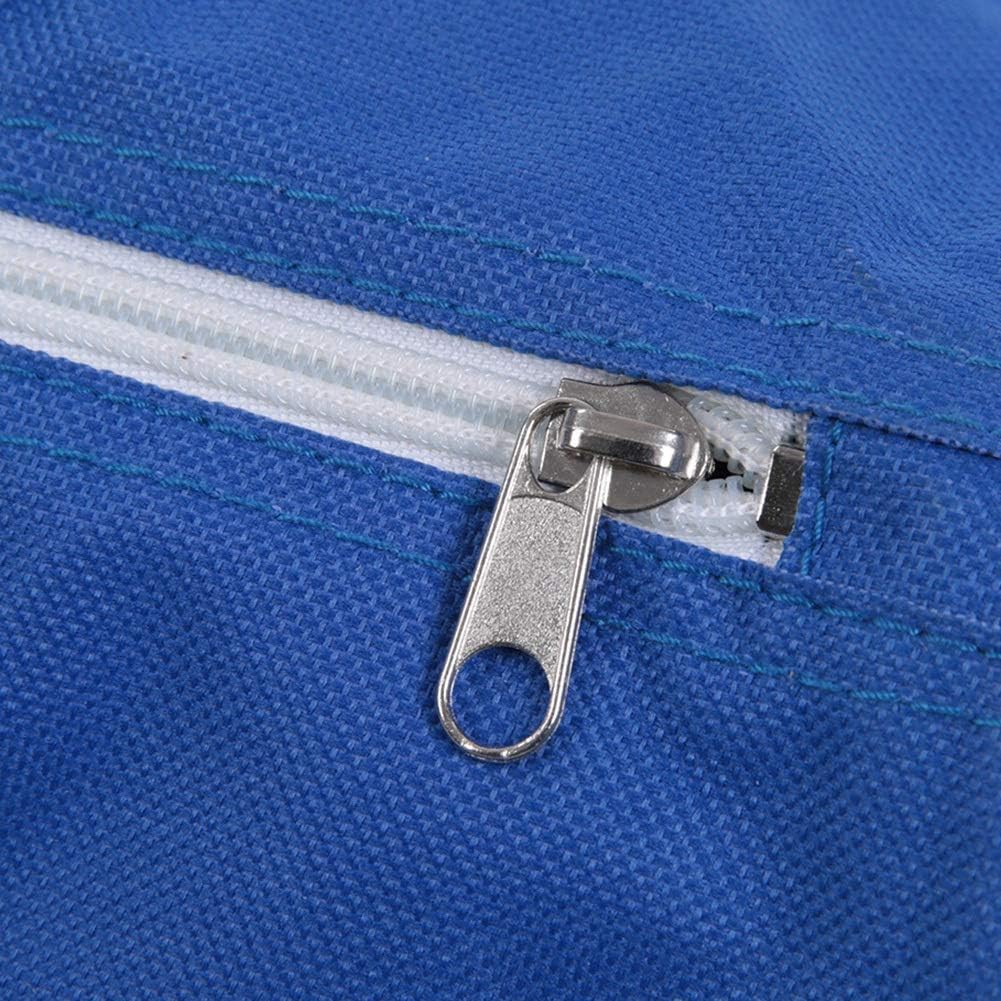 Golf Ball Retriever, Golf Ball Shag Bag, Golf Ball Collector, Golf Ball Pick Up with Detachable Aluminum Tube Tee Holder, Pocket Shagger Storage for Golf (Holds 70 Balls) (Blue)