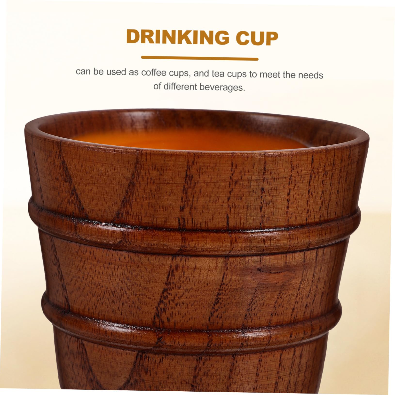 OUNONA 4stücke Holzbecher Mit Deckel Eleganter Trinkbecher Für Kaffee Tee Und Bier Handgefertigte Holztasse Für Stilvolle Anlässe Vielseitige Verwendung Küche Und Bar