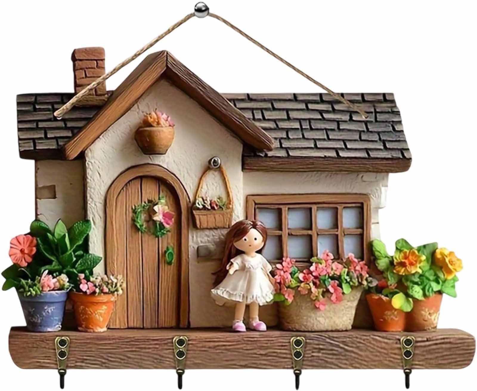 – Rustic Decorative Wall Hook, Coat Rack Storage Stand, Suitable for Home Entrances, Foyers, Living Rooms (Cabin)