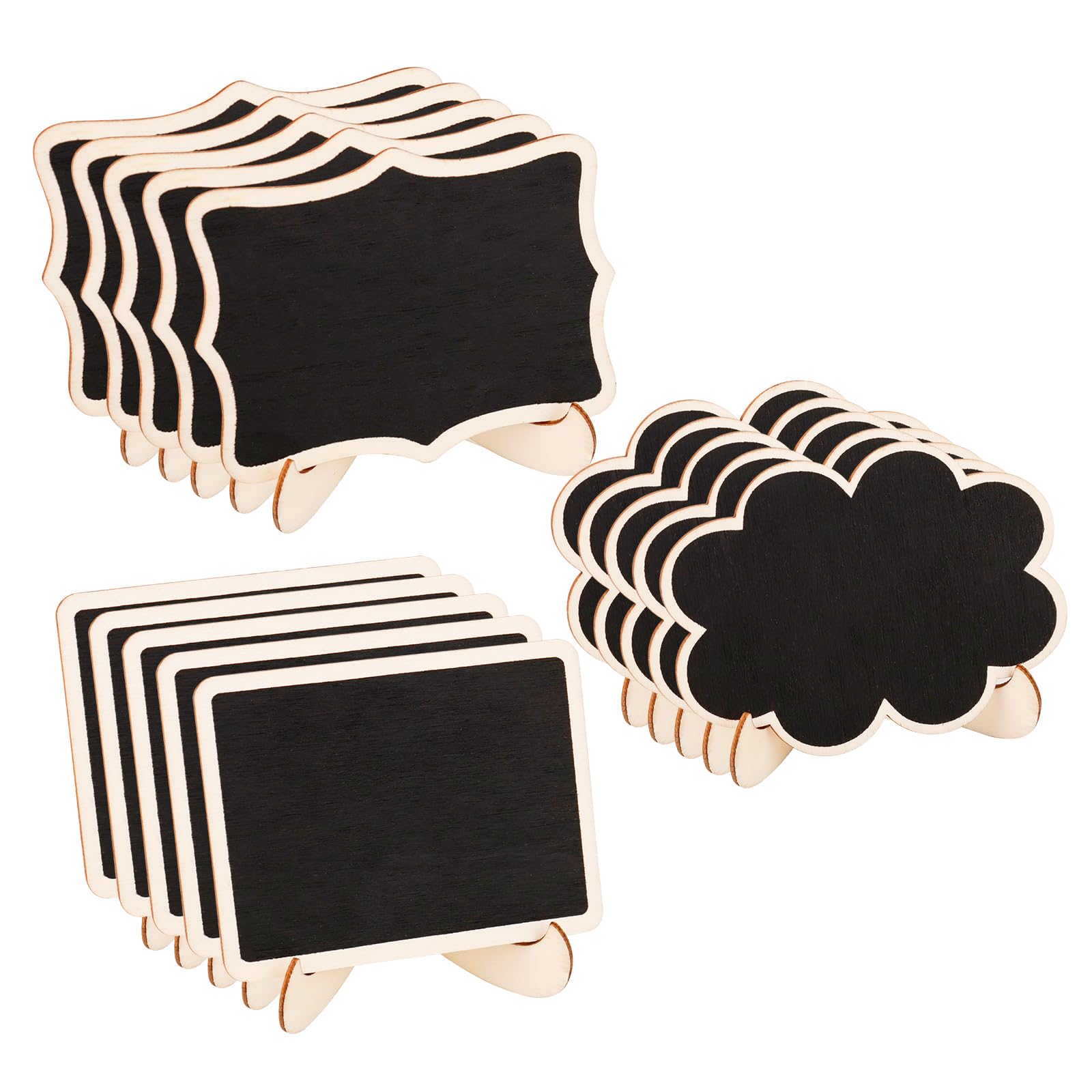 Tableau Noir en Bois avec Support 15 Pièces pour Mariage Buffet