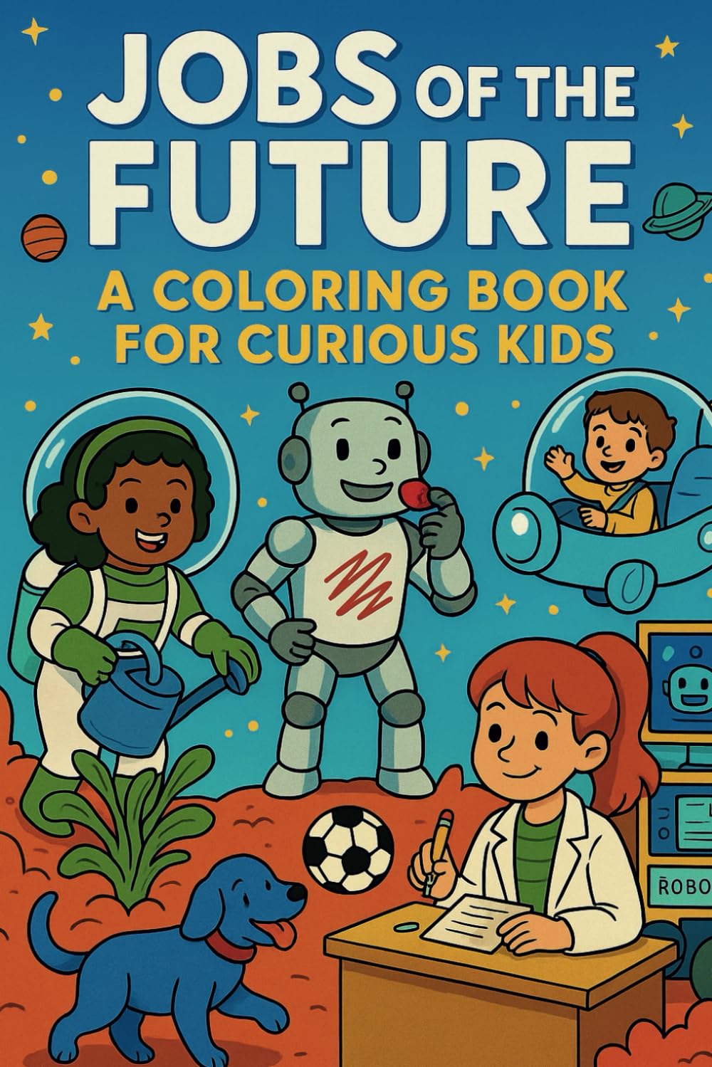 Jobs of the Future: A Coloring Book for Curious Kids: A Coloring Book of Imaginative Careers for Creative Kids