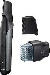 Aparador de pelos corporais para homens Panasonic V-Razor, aparador elétrico de uso seco/molhado, sem fio, com 2 acessórios, barbear multidirecional em áreas sensíveis - ER-GK80-S (Preto)