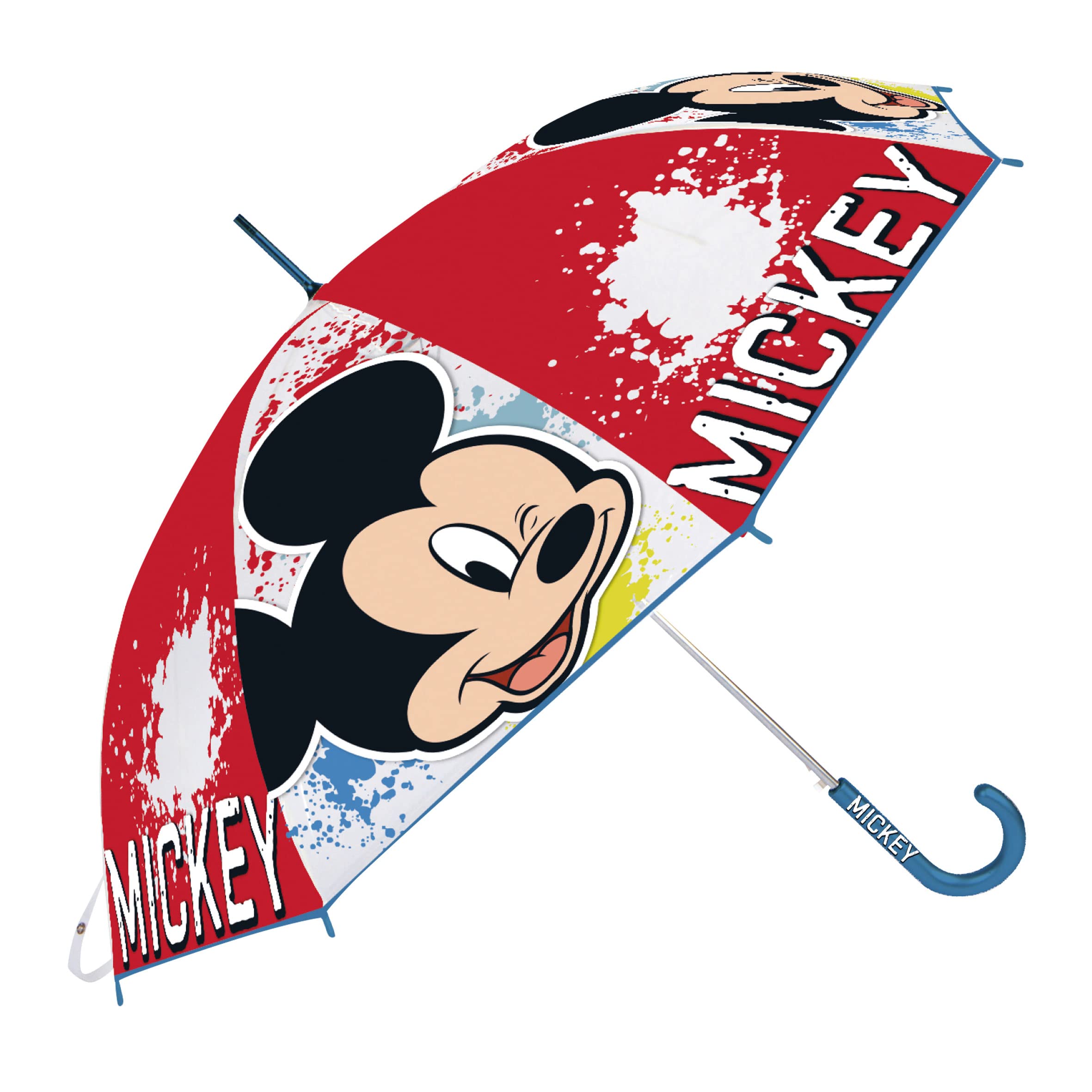 Safta Ombrello Manuale Mickey Mouse Happy Smiles, 460 Mm, Rosso/Blu, úNico-image