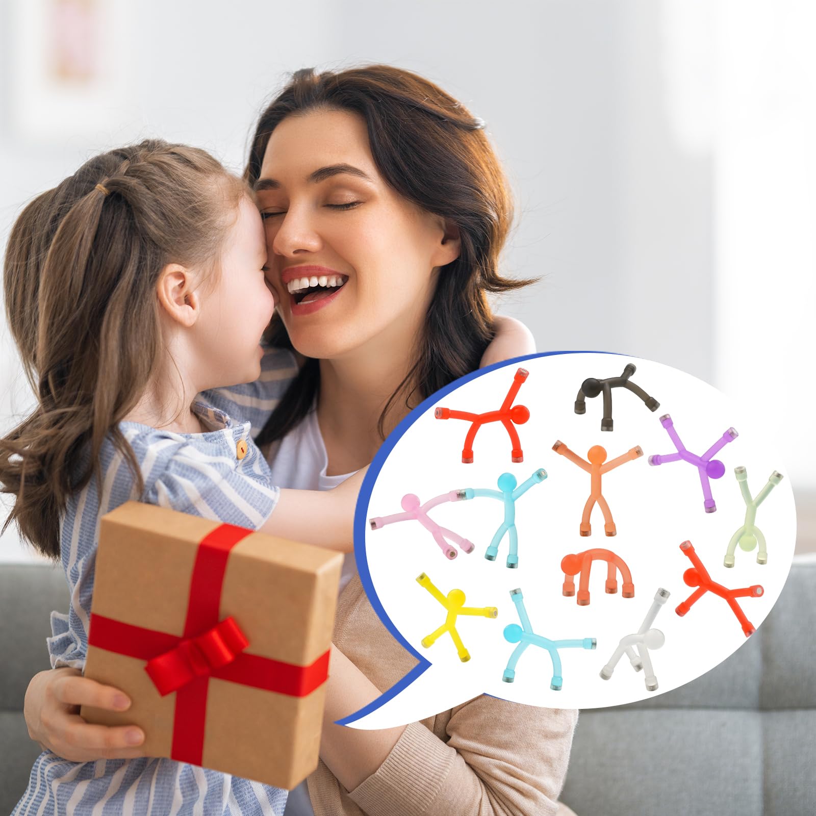 12 Pcs Magnetic Men Fidget Toys – Travel Figures & Fun Fridge Magnets for Kids, Sensory Desk Toys for Stress Relief, Easter Party Bag Fillers, Classroom Rewards & Small Gifts — view 7