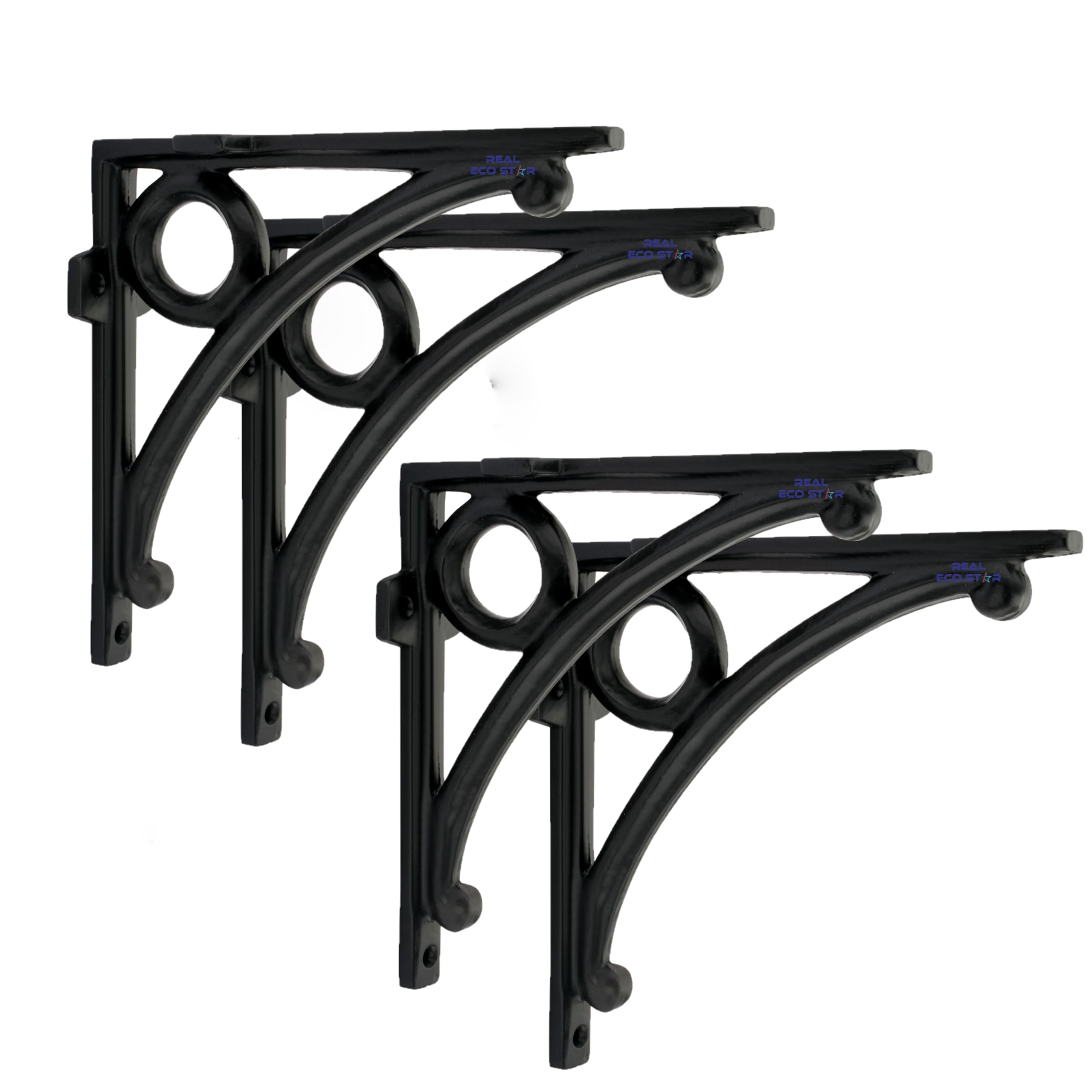 (RES)Metal Wall Hook Hanging Plant Bracket | Decorative Straight Plant Hanger for Pots Bird Feeders Planters, Lanterns, Cotton, Wind Chimes Indoor and Outdoor Hanger Shelves (Pack Of 4, Black 31)-image-39