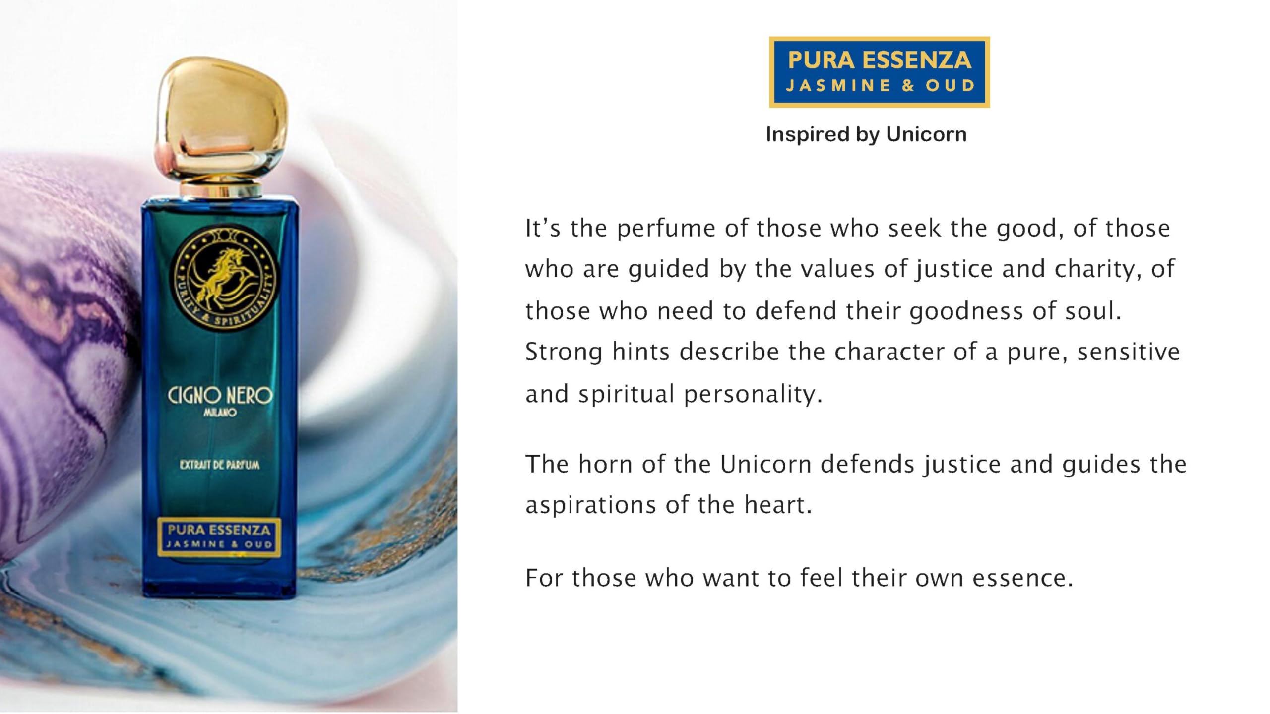 Eau de Parfum PURA ESSENZA Cigno Nero Milano. Wyciąg z perfum dla kobiet i mężczyzn 50 ml. Nuty zapachowe: skóra – korzenna skóra – korzenna, uniseks włoska woda perfumowana