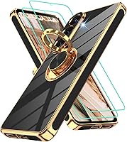 Vista 74 de Gritup Funda para Samsung Galaxy A14 5G: Funda para Samsung A14 2 piezas, protector de pantalla, soporte de anillo de rotación de 360°, soporte