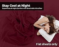 Vista 4 de Royale Linens Juego de 2 sábanas encimeras a granel – Sábanas superiores – Microfibra suave – Resistente a las arrugas y a las manchas – para hotel