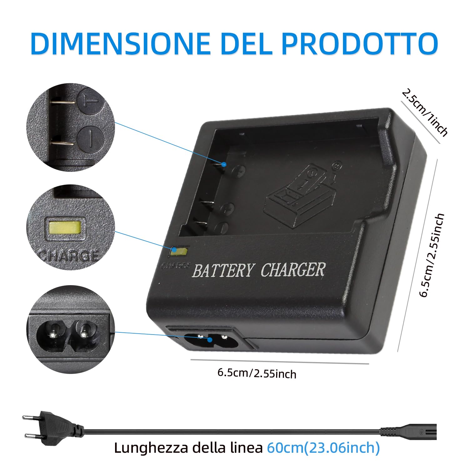 MH-61 - Caricatore rapido EN-EL5, compatibile con Coolpix 3700, 4200, 5200, 5900, 7900, P3, P4, P80, P90, P100, P500, P510, P520, P530, P5000, P5100, P60000000, P60000. 0, S10. Fotocamere