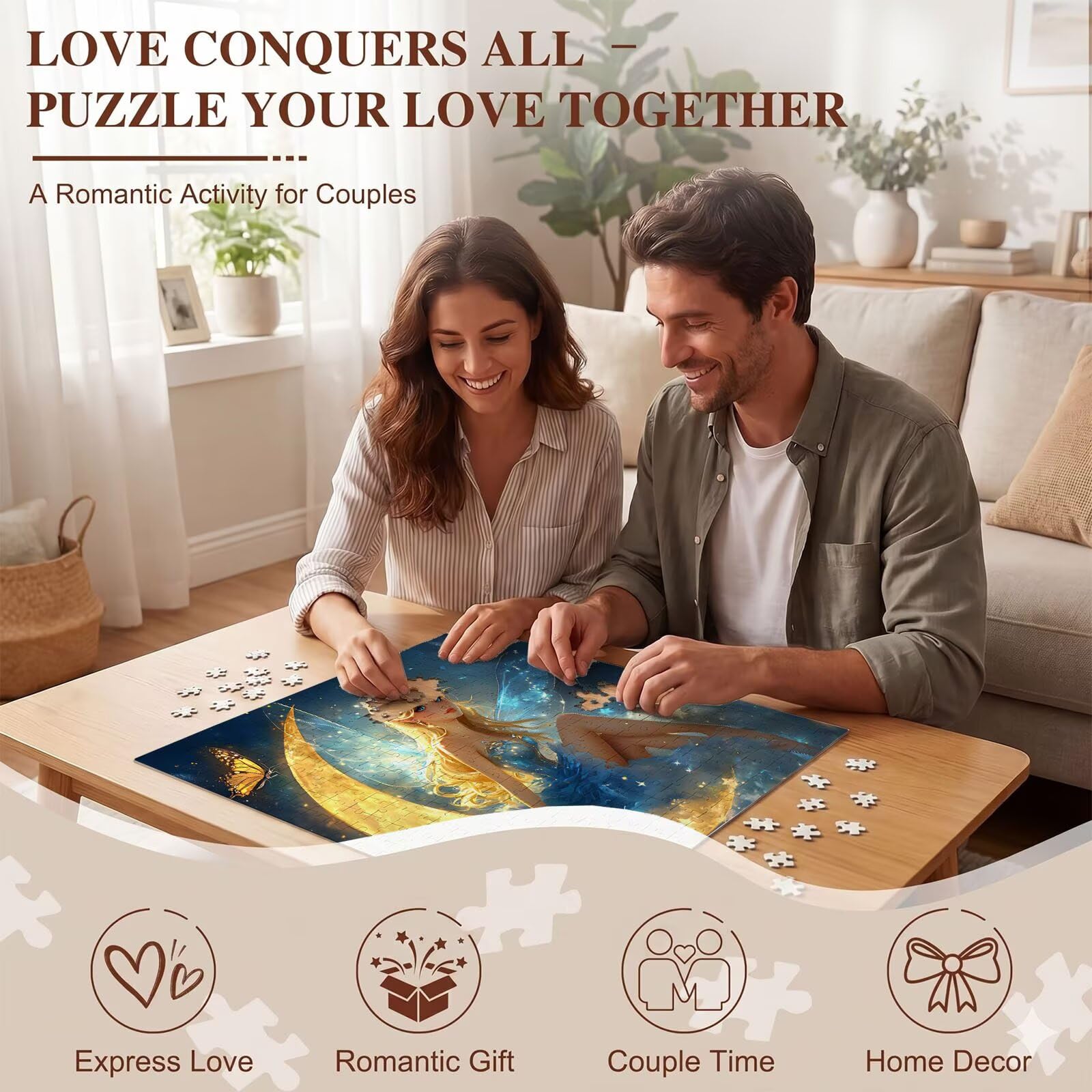 Bellezza luna Puzzle 1500 Pezzi per Adulti, Puzzle in Legno - Collezione Classica con Poster Incluso - Sfida di Concentrazione e Passatempo Antistress, Gioco Educativo per Famiglia, 87 x 57 cm f0-740
