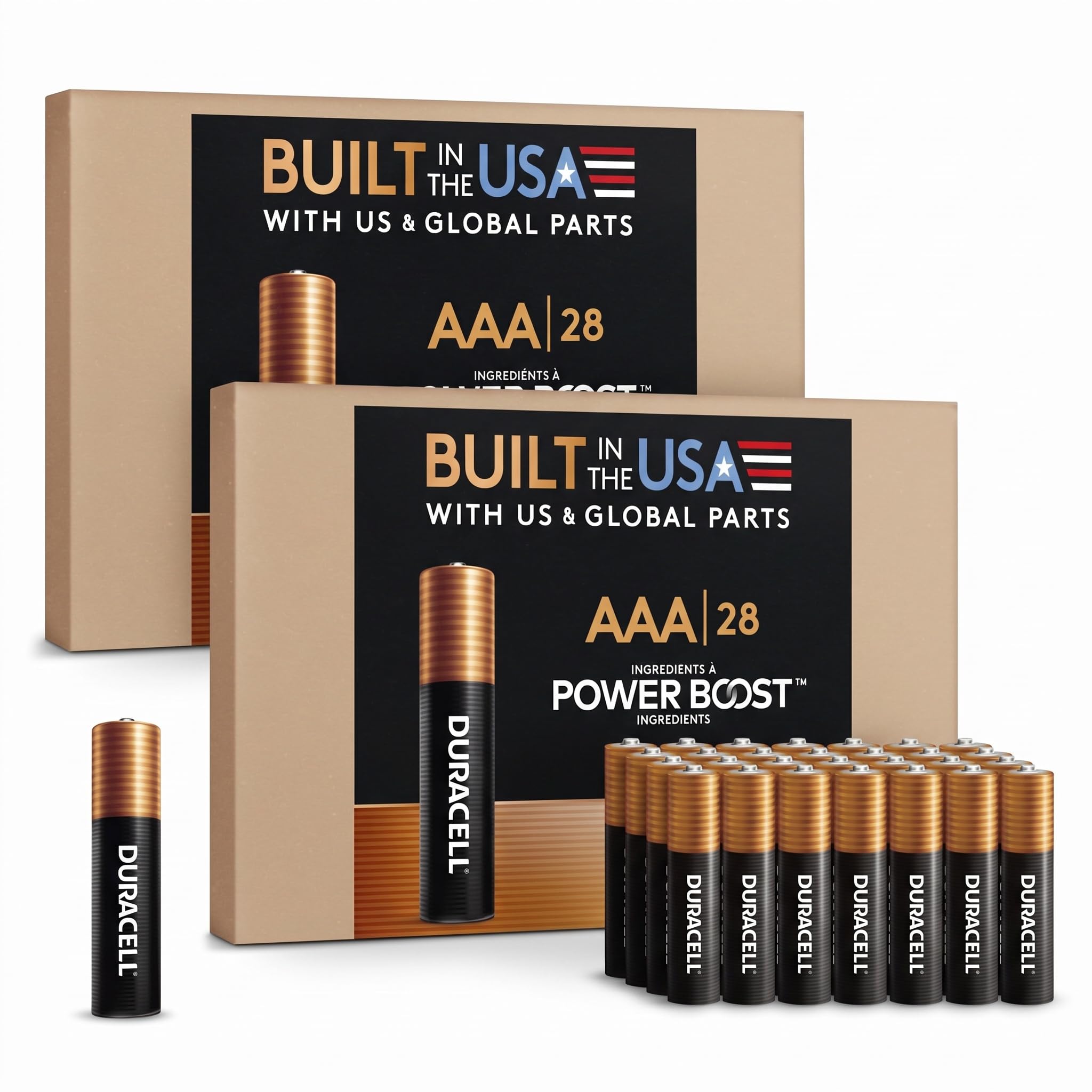 DURACELL Coppertop AAA Alkaline Batteries with Power Boost Ingredients,Long-Lasting Alkaline in Re-closable Pack for Quick Access and Organized Storage,28 Count (Pack of 2)