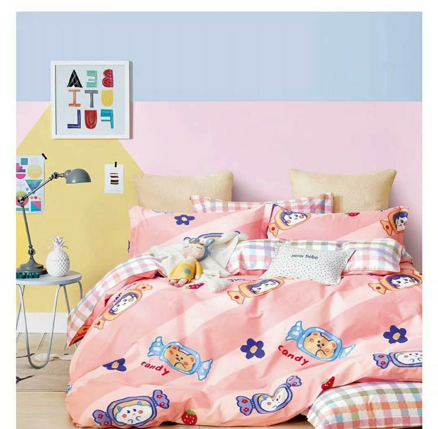 MORADO Glace Cotton Single Bed Quilt Cover/Duvet Cover/Rajai Cover/Blanket Cover with Zipper (60X90 Inches, Peach)-image-30