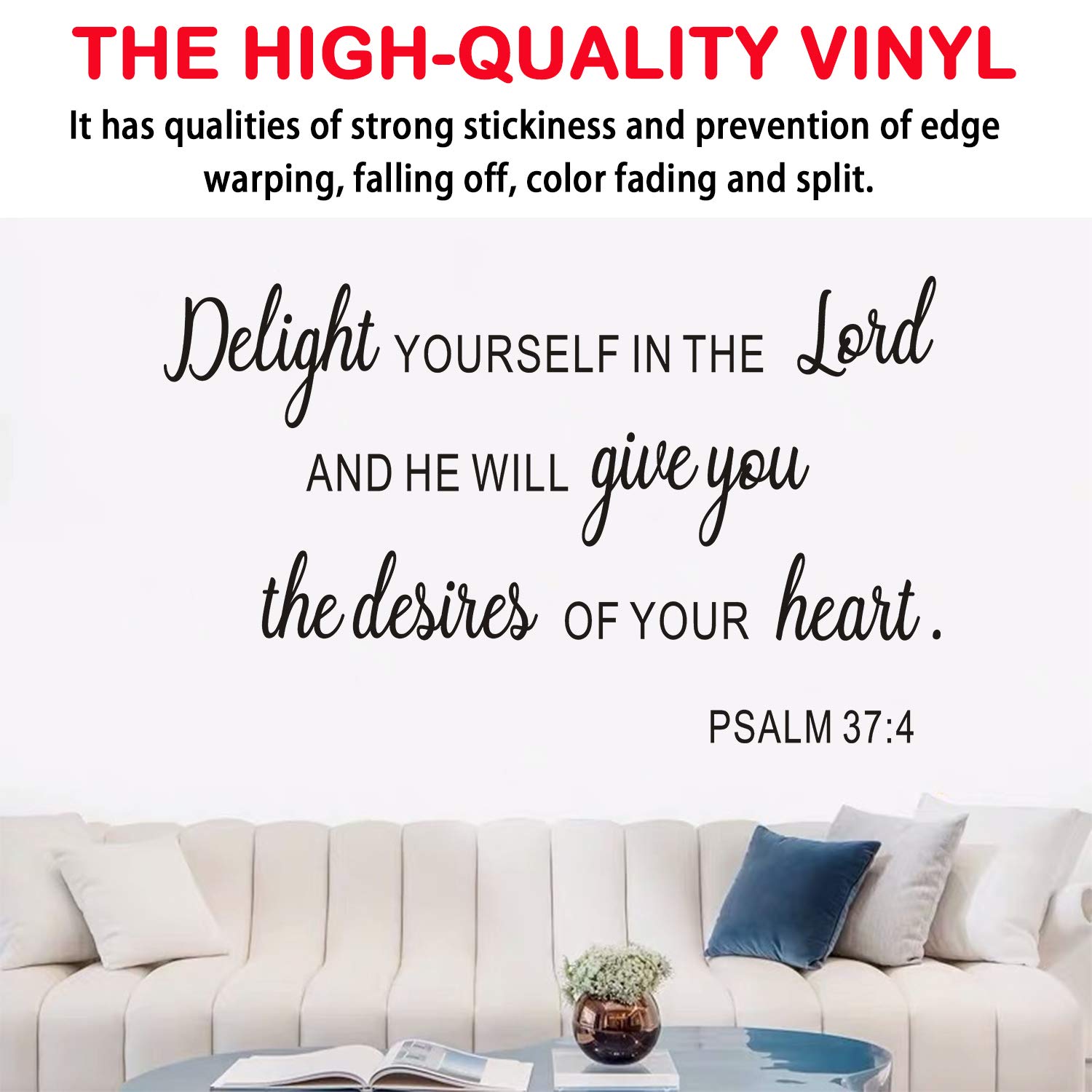 Buy AnFigure Bible Verse Wall Decal, Biblical Wall Decals, Church
