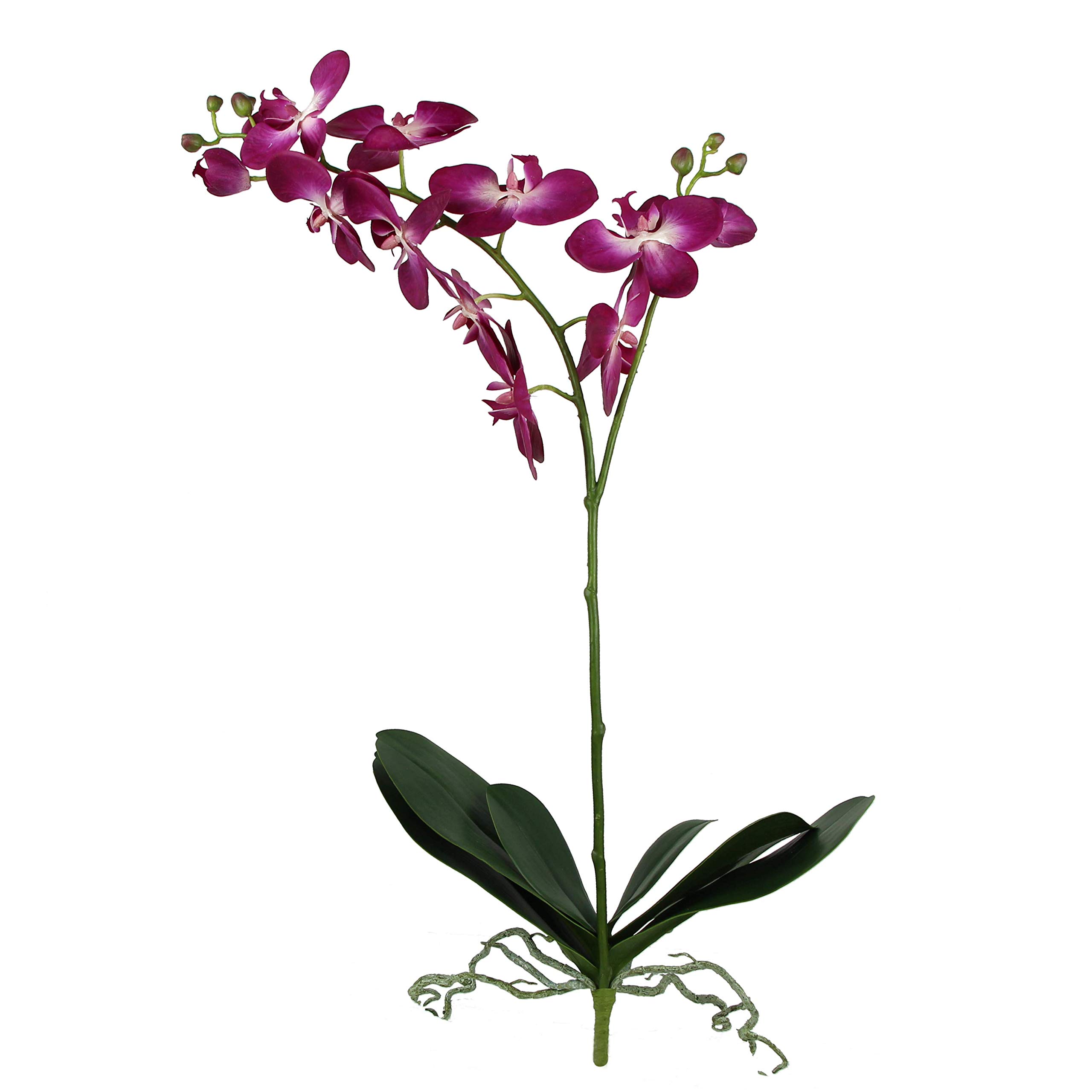Rinlong Real Touch Silk Orchids Purple Orchid Artificial Flowers Phalaenopsis Artificial Orchid Stem for Table Centerpiece Home Kitchen Decorations