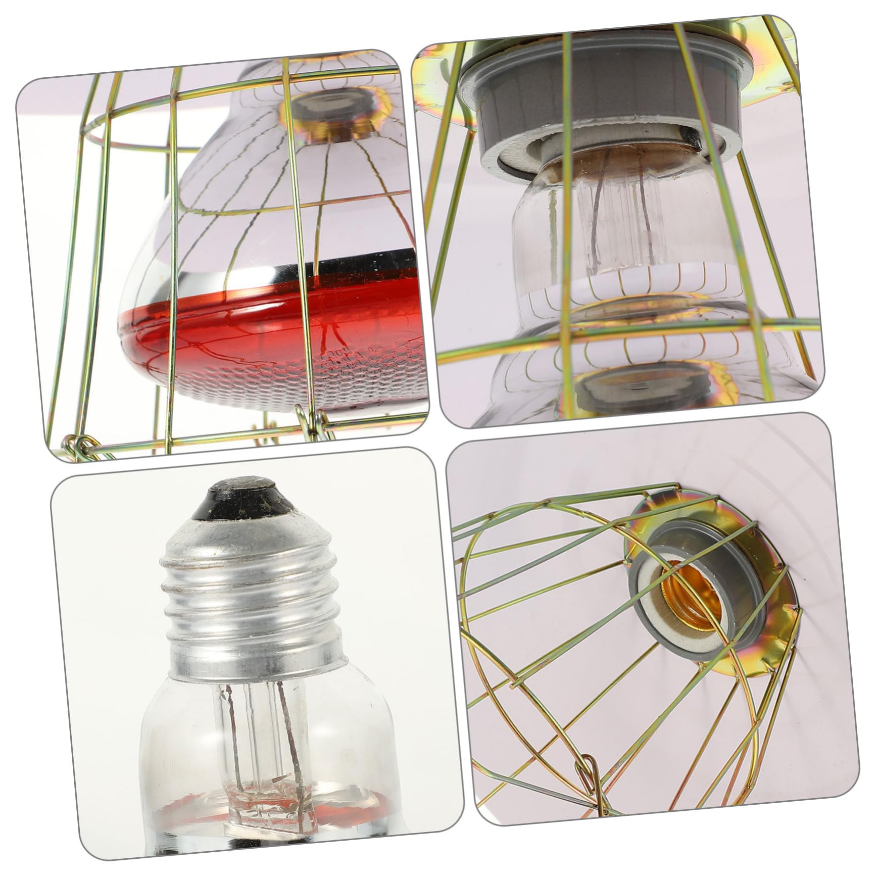 Toddmomy Lampada Riscaldante per Incubatrice Bestiame, Coperchio in Metallo e Alluminio, Resistente alle Alte Temperature, per Gabbia e Recinto Animali