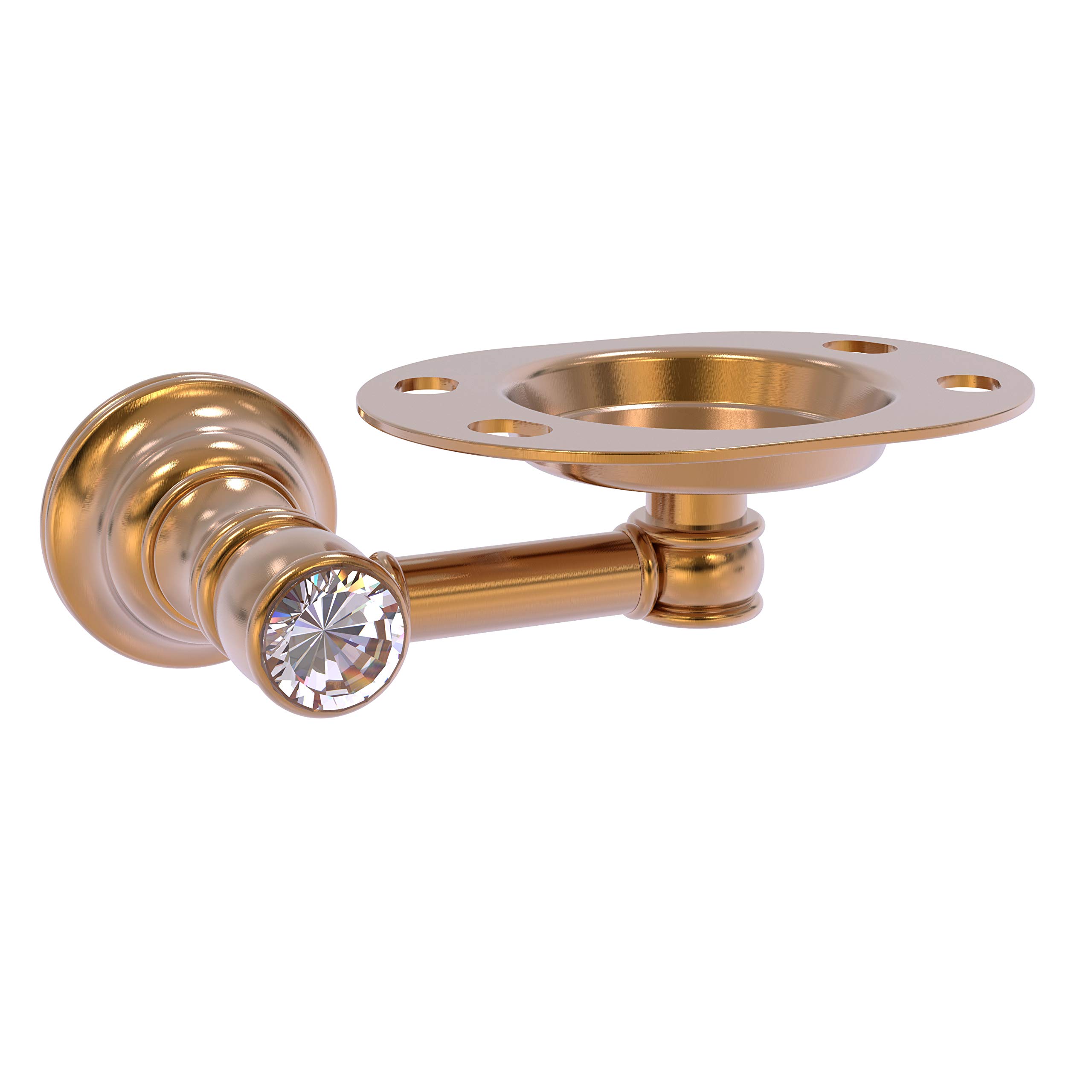 Allied Precision Industries Carolina Crystal Collection Tumbler and Toothbrush Holder Zahnputzbecher, Kristall Messing, Gebürstete Bronze