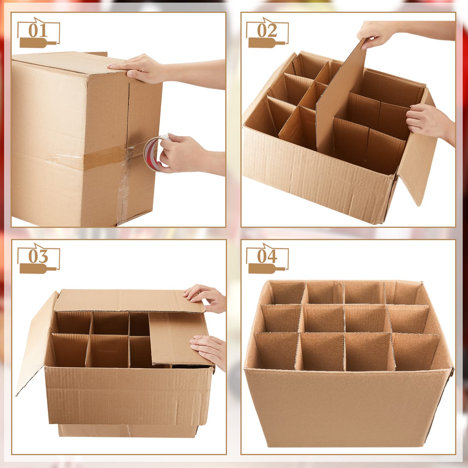 Amazon.co.jp: 引っ越しボックス 梱包箱 配送ボックス 16 x 12 x
