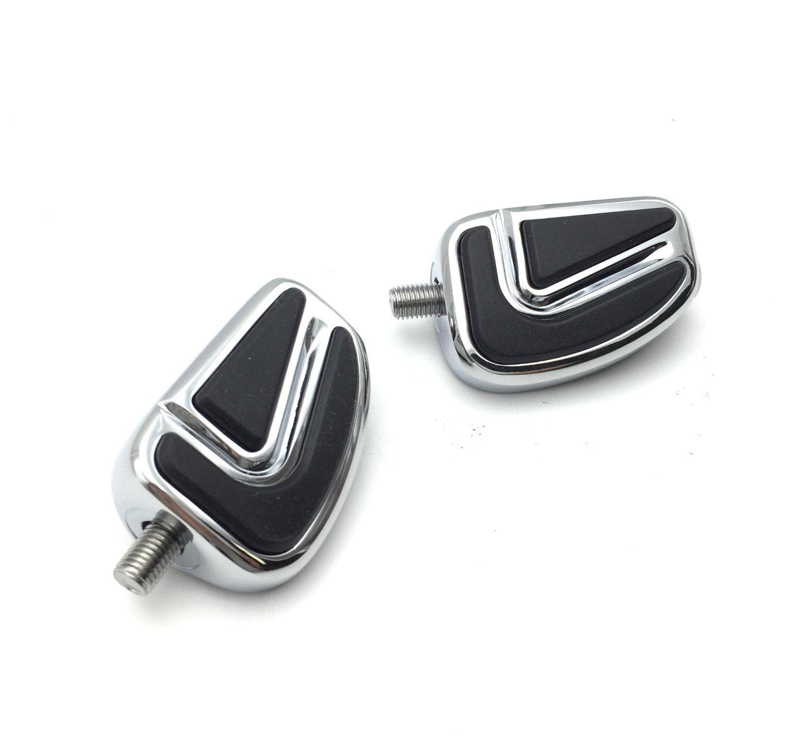 HTTMT MT216-091 X2-2 PCs Chrome AirFlow Groove Shifter Peg Compatible with Harley Davidson Tri Glide Ultra VRSCA V Rod VRSCA FXWG Dyna V-Rod Super Glide FXD Sportster 1200 Heritag