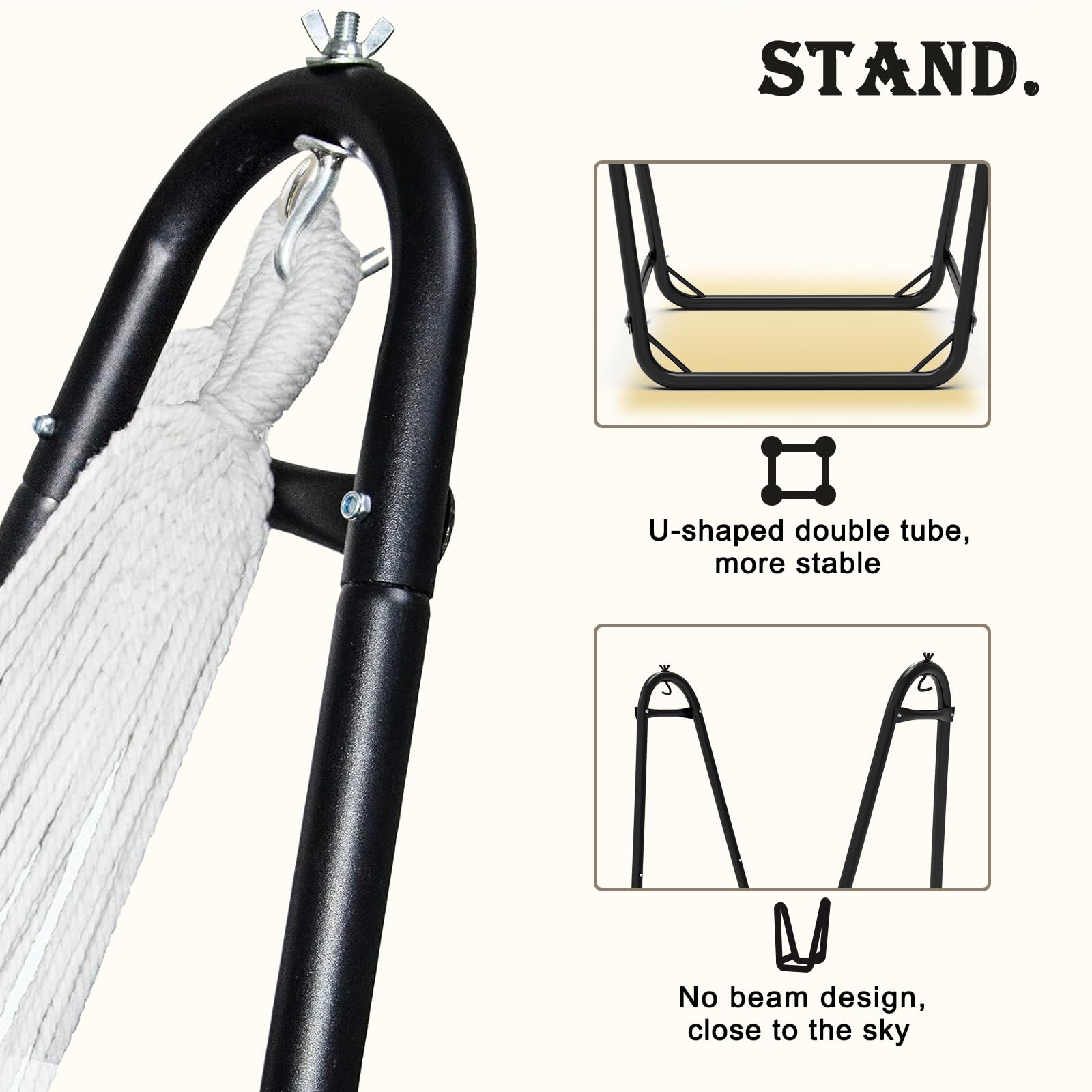 Hamaca colgante con estructura, carga máxima de 160 kg, robusto columpio colgante con soporte para interior y exterior, estable, para exteriores con estructura (verde)