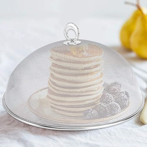 Miniatura 7 de Cubierta de malla metálica para alimentos, sombrilla de acero inoxidable, cubierta de comida de picnic al aire libre, red para mantener fuera