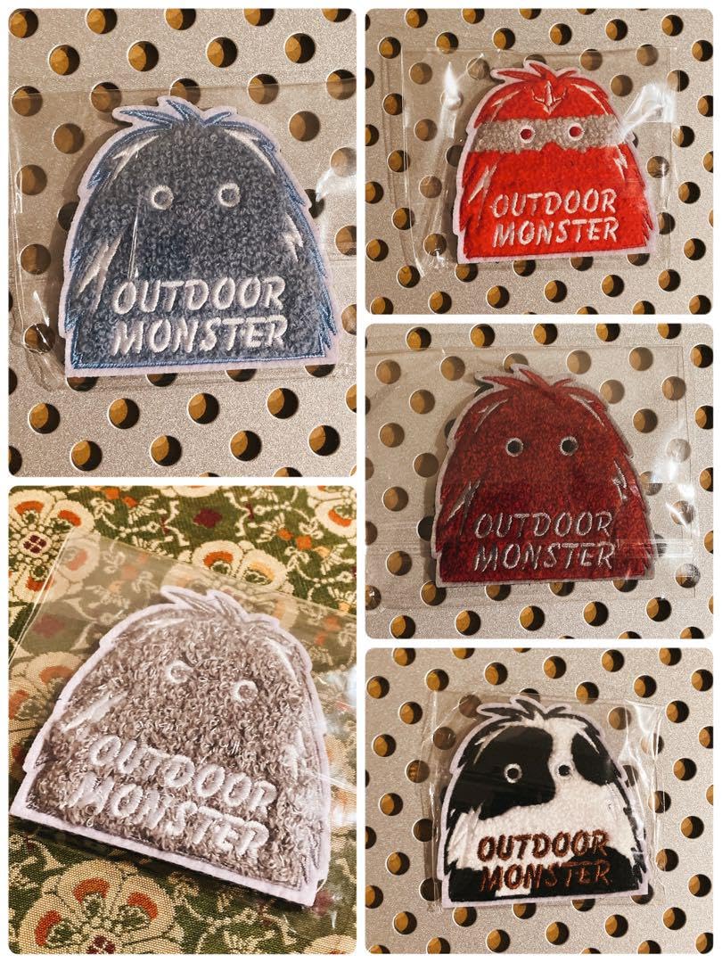 アウトドアモンスター　モフモフワッペン　4種セット　新品 アウトドアモンスター モフモフワッペン 4種セット 新品 アウトドア