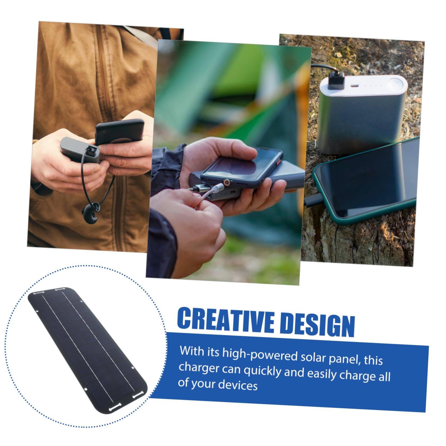 IWOWHERO 30w Flexible Solar Panel Battery Charger Portable Solar Charger Kit for Camping Outdoor Home Type-c Interface