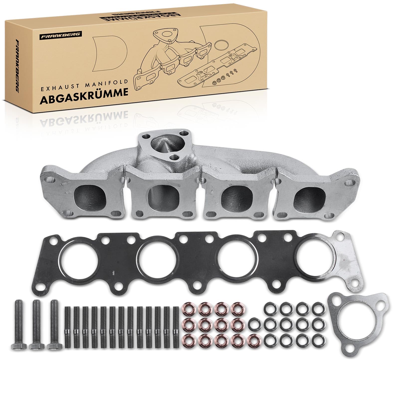 Frankberg Collettore di scarico Collettore Benzina Compatibile con TT 8N3 1.8L TT R.o.a.d.s.t.e.r 8N9 1.8L A3 8L1 1.8L Golf IV Variante 1J5 1.8L O.c.t.a.v.i.a I Combi 1U5 1.8L Replace# 06A253033AB