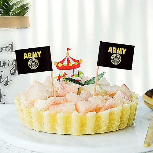 Miniatura 10 de ZXvZYT Banderas de palillos de dientes cubanos con bandera de Cuba, pequeñas banderas de palito para cupcakes de Cuba  Decoración de frutas de