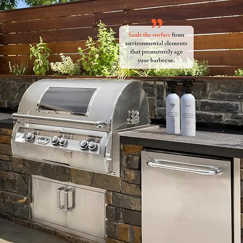 Miniatura 4 de Bayes Limpiador y protector exterior de barbacoa de acero inoxidable de alto rendimiento, limpia, brilla y protege las superficies de barbacoa