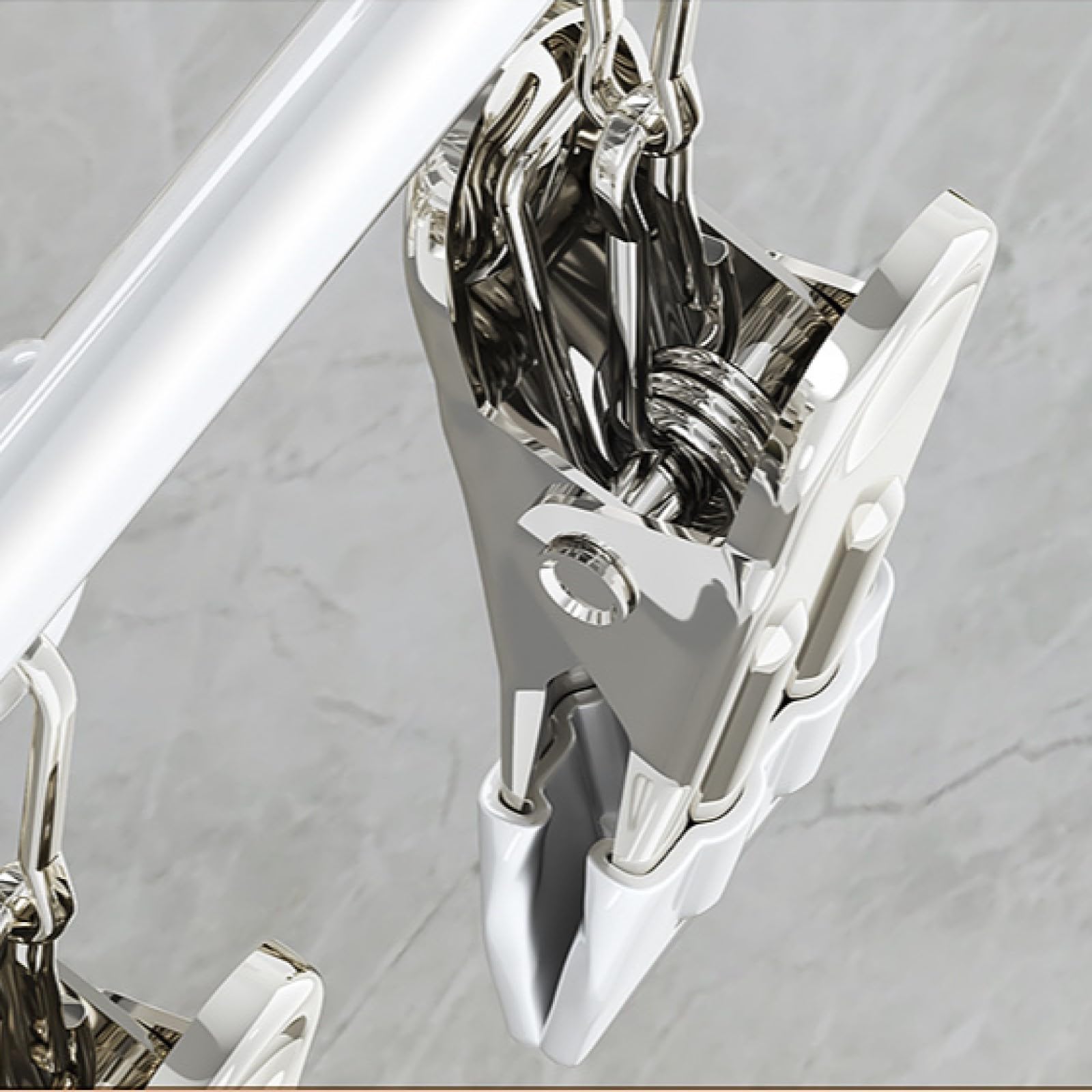 Antivento pieghevole rettangolare stendino, Clip in acciaio inox stendino per calzini con 24 clip, Stendibiancheria In Acciaio Inox Con Gancio Girevole, Antivento, Per Calze(grigio)
