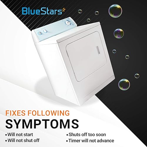 Miniatura 3 de BlueStars WE1M652 - Pomo de control de temporizador para secadora con anillo de metal, ajuste exacto para secadores Hotpoint Kenmore GE  Reemplaza