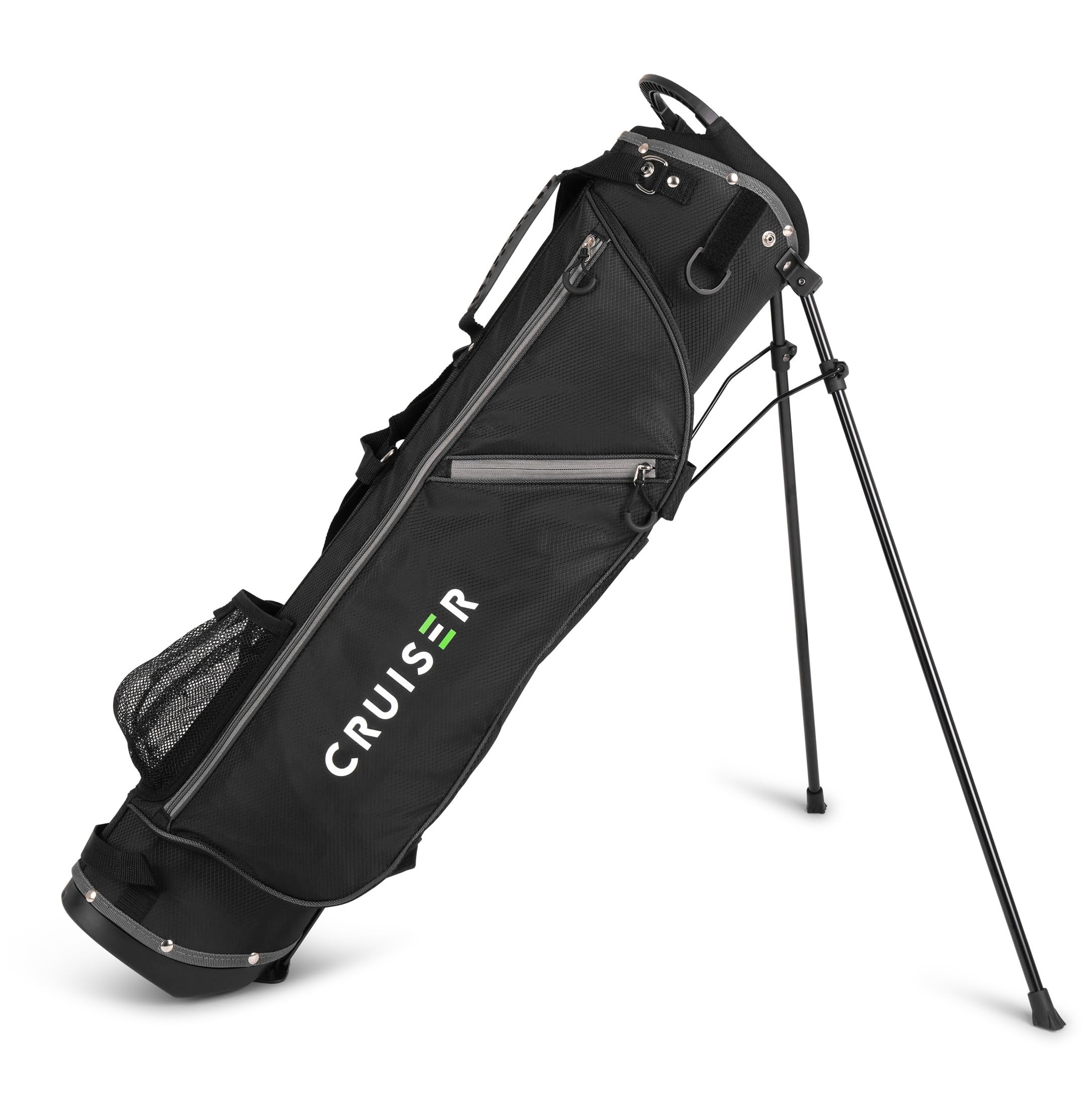 – CR-Lite Stand Bag | Lightweight, Slim Standbag with Padded Double Shoulder Straps | 4-Way Divider | 4 Pockets, Grab Handle, Rain Hood - Fits up to 10 Clubs